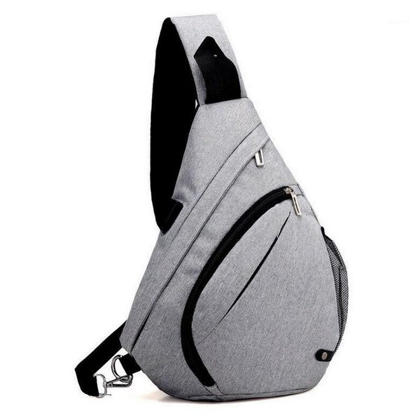 

waist bags men large capacity chest fashion solid color small sling bag hiking travel cross body messenger shoulder backpack1