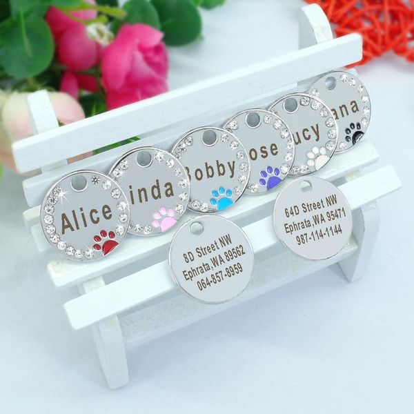 

dog tag personalized pet puppy cat id tag engraved custom dog collar accessories stainless steel name tag paw for dogs c wmtrgm