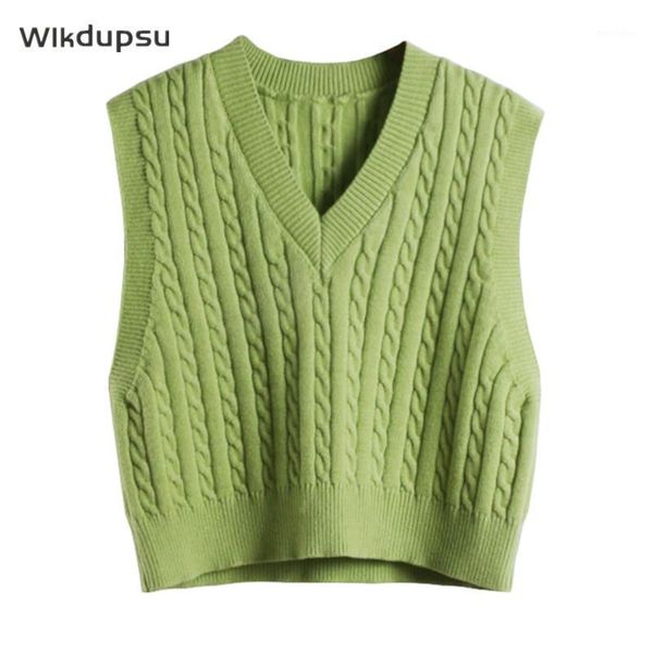 

women's vests knitted vest sweater korean women casual vintage v neck crop wool knit waistcoat sleeveless lady spring autumn winter ves, Black;white