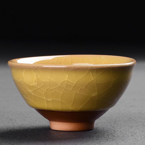 

chanshova 100ml traditional chinese retro style crackle ceramic teacup six colors china porcelain large coffee tea cups h300 qylola mywjqq