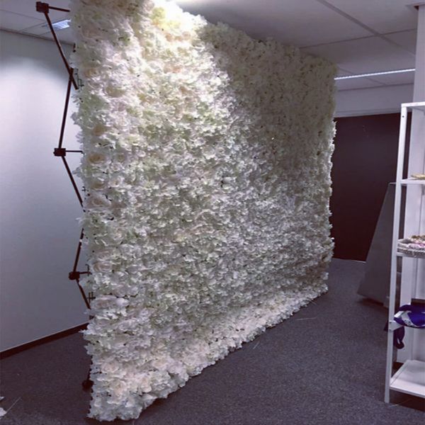 8X8 FT Set da parete di fiori di ortensia di alto livello con cornice di supporto Sfondo di nozze fai-da-te Decorazione per feste Consegna gratuita