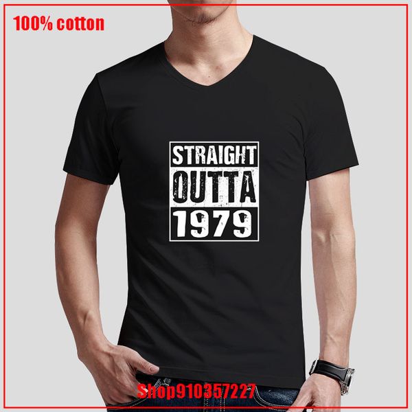 

straight outta 1979 40th birthday personalized short sleeves v young man blouse white slim couple new sport hooded sweatshirt hoodie t shirt
