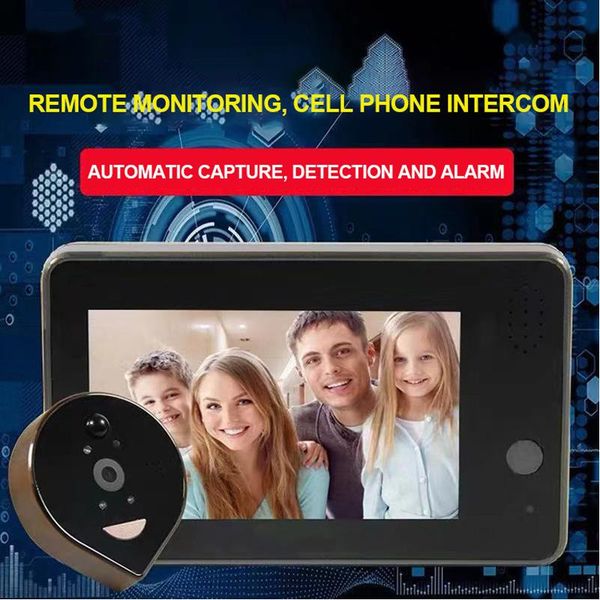 

doorbells 4.3 inch camera doorbell intercom viewer wireless hd wifi phone remote peephole video door long standby night home security