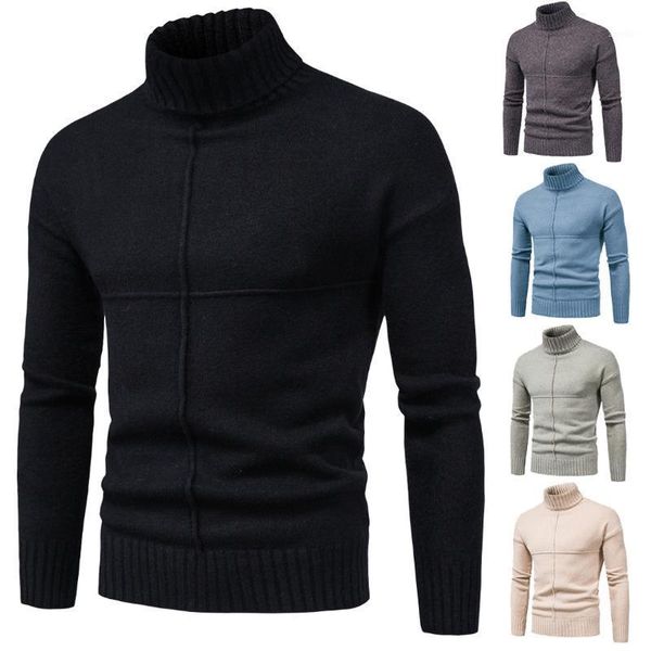 

ym057 autumn clothing cross-border turtleneck fashion casual bottoming shirt men's sweater1, White;black