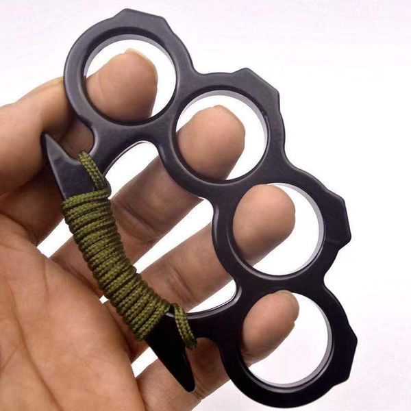 

New glass fiber alloy finger tiger four finger self defense weapon four finger self defense hand brace aluminum alloy self defense equipme66