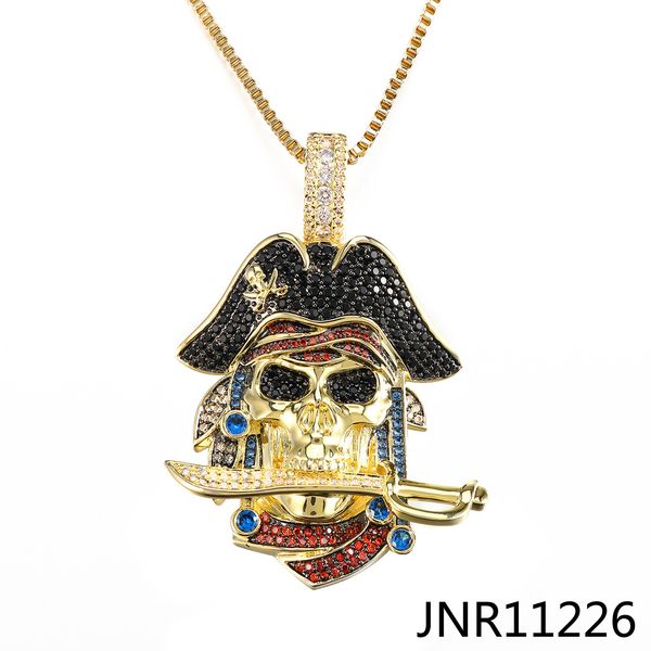 

creative новый пиратский корабль капитан головной портрет кулон мода череп ожерелье подвесной трансграничный кулон оптом, Silver