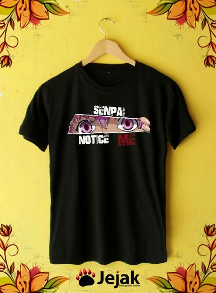 

notice me senpai new logo japanese anime 100% cotton summer printed streetwear order hoodie designers t shirts sweatshirt