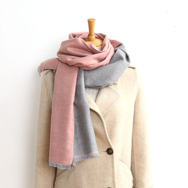 

2021 new women solid color scarf cashmere soft tassel thick warm wraps female autumn winter lady students large shawl nd66, Blue;gray