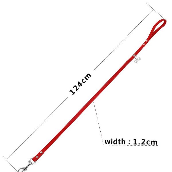 

soft suede leather pet dog leash cats dogs walking lead rope with bling rhinestone bone pendant pet cat collar leash sqcpur