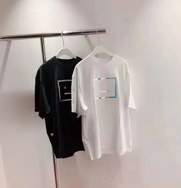 

2020 designer acne clothes summer brand new fashion women t shirts cotton chiara ferragni sequins acne style men t-shirts knit cap, White;black