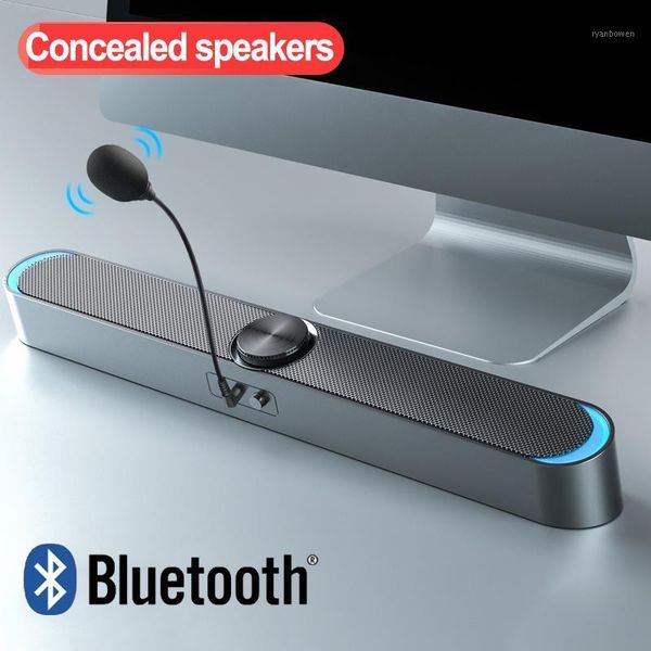 

bluetooth usb wired computer speaker bar stereo subwoofer bass speaker surround sound box for pc lapphone tablet with mic1