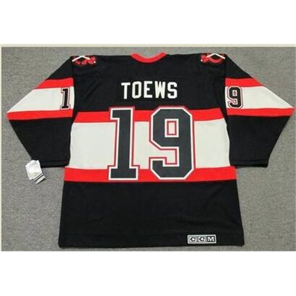 

mens chicago blackhawks #19 jonathan toews 1930,1940, ccm vintage black hockey jersey sizes-4xl or custom any name or number retro jersey