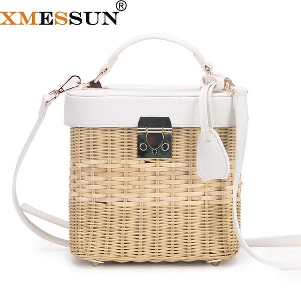 

handmade мода природные woven круглый ротанг сумки дамы кожаный ремешок одним плечом crossbody сумка