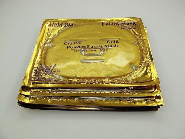 Altın yüz maskesi nemlendirici kristal altın toz yüz maskeleri kabukları makyaj damla nakliye