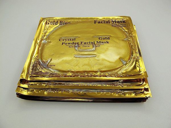 Máscara facial ouro hidratante cristal ouro pó máscaras de rosto cascas de remessa de maquiagem