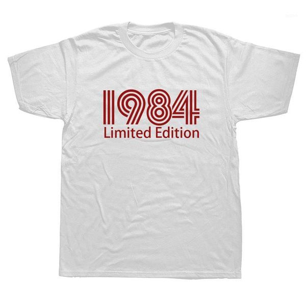 

limited edition 1984 funny graphic t-shirt mens summer style fashion short sleeves oversized streetwear t shirts1, White;black