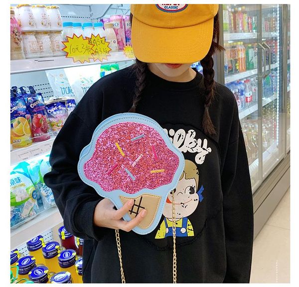 

cute ice cream handbags casual college style bag messenger bags mini chain bag crossby bags