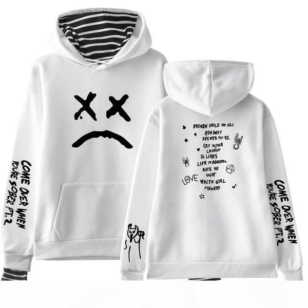 

new lil peep hoodie hellboy lil.peep men women hooded pullover male female sudaderas cry baby hood hoddies sweatshirt love sh190831, Black