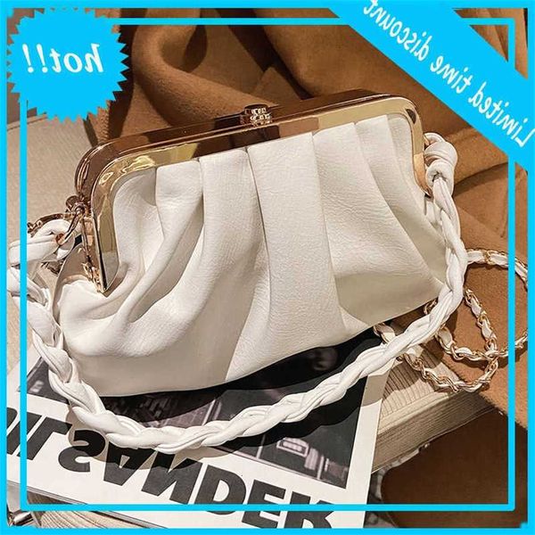 

luxury design cloud shoulder bags for 2021 fashion thick chain handbags ladies clutch brand trend crossbody bag women