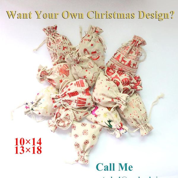 

jewelry packing sachet new year bag mini organizer for christmas candy pouch 10pcs/lot santa gift drawstring bag can pr bbybku