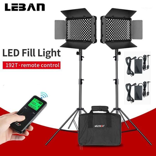

vilrox vl-s192t led video light bi-color dimmable wireless remote panel lighting kit + 1.8m light stand for studio1