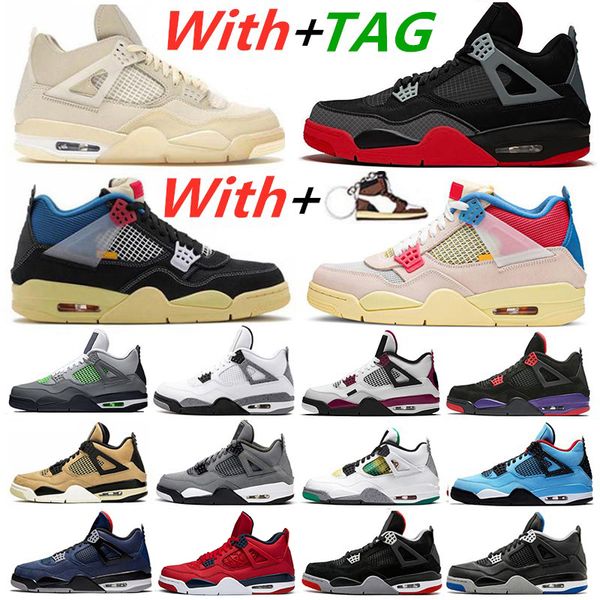 

2020 new sail bred black cat bred 4 4s guava ice mens basketball shoes what the white cement deep ocean trainers sports sneakers