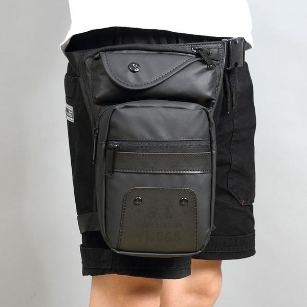 

[factory outlet] new men waist bag nylon casual travel waist pack waterproof leg bag motorcycle thigh for men(1806)1