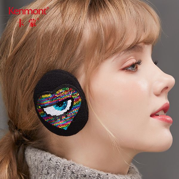 

women's ear protectors autumn / winter carmen 2020 new sports windproof sequin embroidery comfortable and warm seamless earmuff