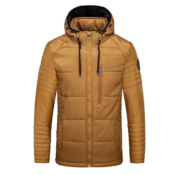 

uaicestar winter jacket men parka coat thick warm hooded jackets men brand fashion casual windproof zipper pocket men coats 201204, Black