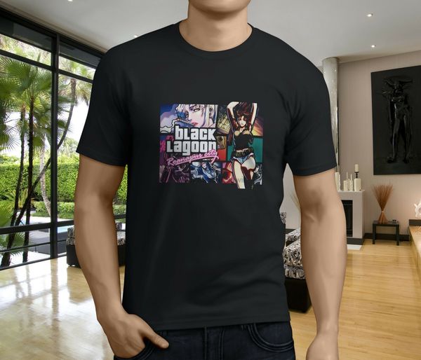 

new popular black lagoon anime manga cartoon mens black t-shirt size s-3xl sport hooded sweatshirt hoodie