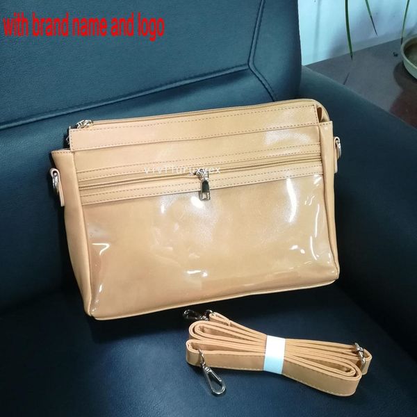 

32.5*7.5*20 crossbody blanks display brown wholesale shoulder bag bag pu clutch with pvc essential oil pocket for women qynf gip+q