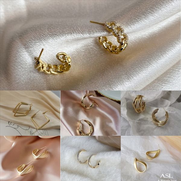 

qilj сверкающий слеза halo galo stud piercing ювелирные изделия серебро для пандоры капли роскоши дизайнерские серьги серьги стерлингов ориг, Golden