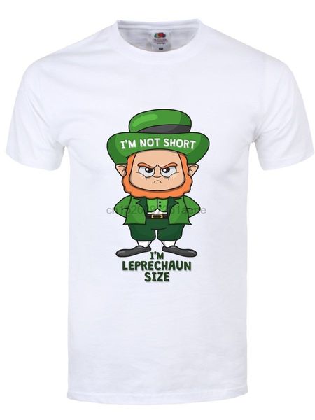 

i'm not short i'm leprechaun size men white t shirt men hipster tees summer short sleeves sport hooded sweatshirt hoodie