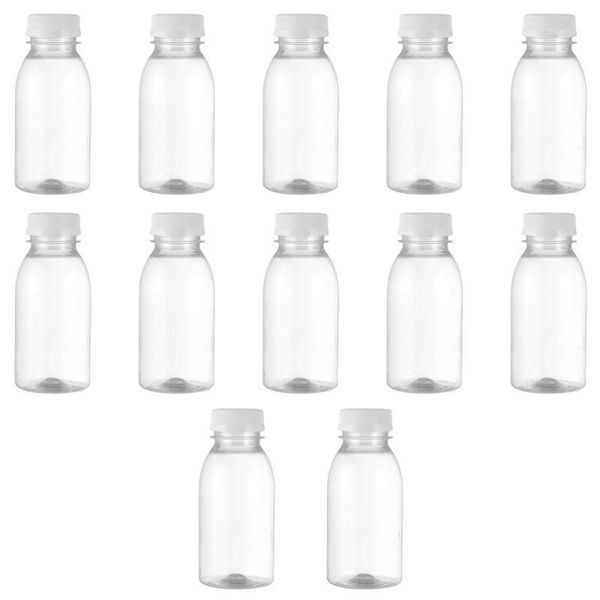 

12pcs bottles transparent practical lightweight portable milk container juice bottles for home school1