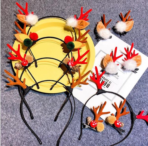 

antlers christmas hairpin children's elk headband hairpin children's headdress gd772, Silver
