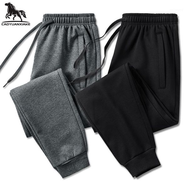 

sweatpants trousers men size 5xl 6xl 7xl 8xl pants mens spring autumn solid color cotton men's sweatpant mens casual trouser 6111, Black