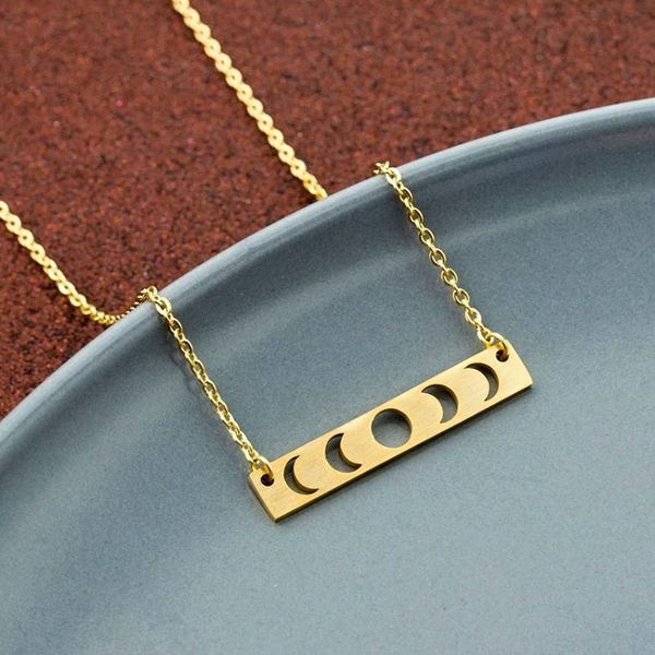 

Crescent Moon Bar Necklace Women Gold Silver Color Fashion Jewelry