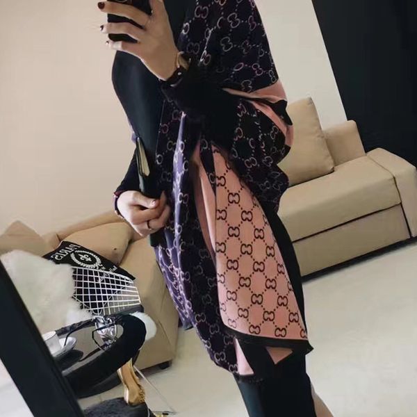 

зима женщин универсальный длинный платок шарф двойного использования кашемир имитация студенческой шеи весной и осенью, Blue;gray