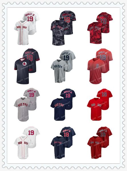 

men women youth boston red sox 19 jackie bradley jr. 25 kevin plawecki #00 2020 player custom jerseys baseball jersey, Black