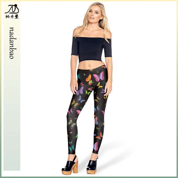 

a b new fashion elastic tights digital printing underpants 2021 high-end atmosphere fashion trend avant-garde sexy, Black