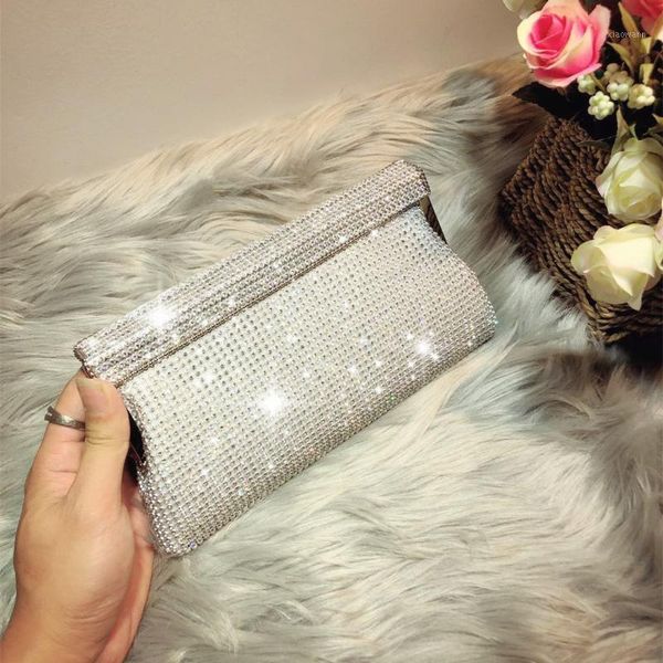 

women fashion mini crystal diamond handbag metal frame hasp closure shining sparking cluch purse crossbody shoulder bag1