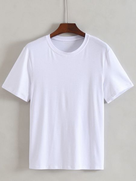 

men solid round neck tee x5fy#, White;black
