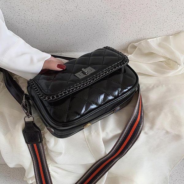 

2021 new designer women's bags fashionable wide diamond pattern handbag shoulder bag chains crossbody small leather bags purses