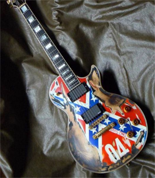 

electric guitar one piece body, one piece neck, rebelaged, quality guitar. guitars guitarra