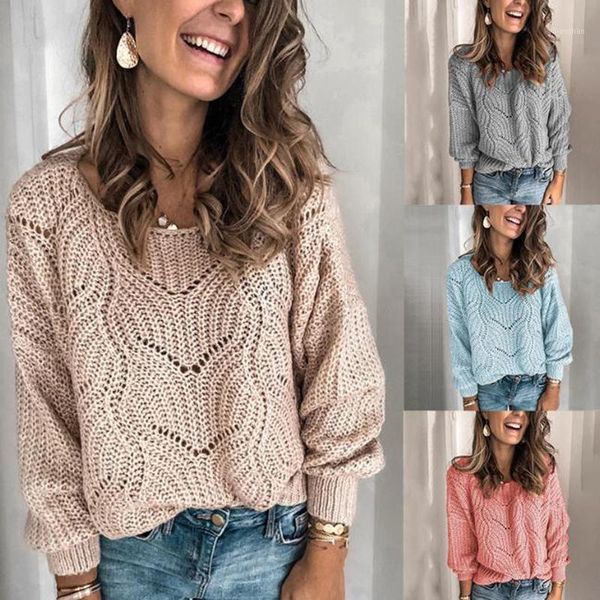 

women's knitwear solid color pullover hollow sweater women's loose casual sweater womens fashion clothing vestido de mujer1, White;black