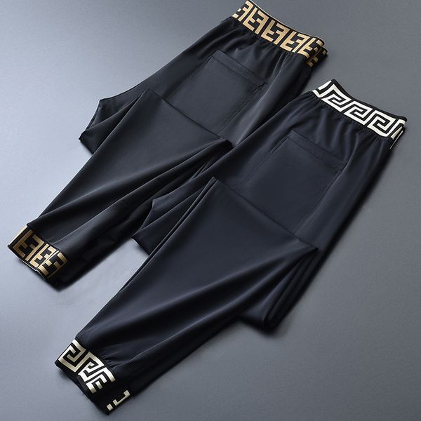 

tiktokice trousers trousersmen's summer sports fashionred tide cards tiktokice casual pants and trouserspants and trousersmen's ca, Blue