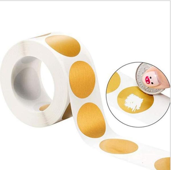 

gift wrap rolled scratch golden commercial sticker label 300 / one roll