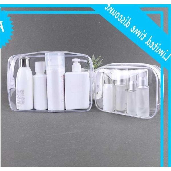 

10pcs cosmetic bag 2020 new clear pvc solid waterproof protable multifunctional travel bags size 23*7*16cm