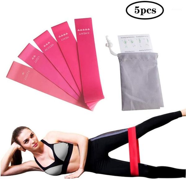 

resistance bands 5pcs band set gradient color fitness 5 different levels for pilates yoga rehab sport strength belt1