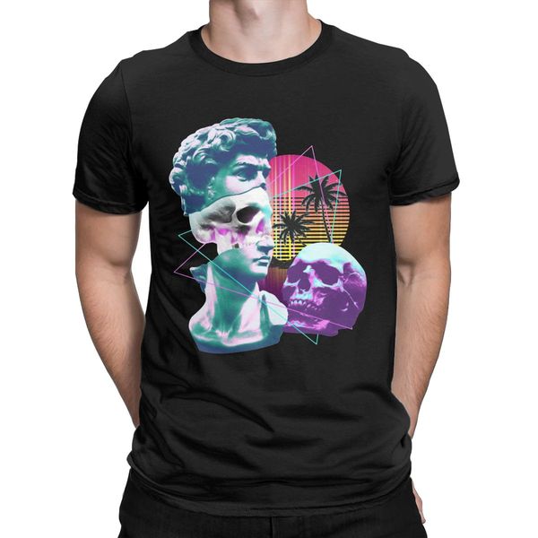 

funny michelangelo david bust statue with skulls crewneck short sleeve tees gift idea clothing sport hooded sweatshirt hoodie men t shirt